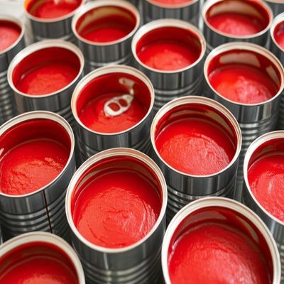Не содержащий ГМО томатный экстракт в банках для производства